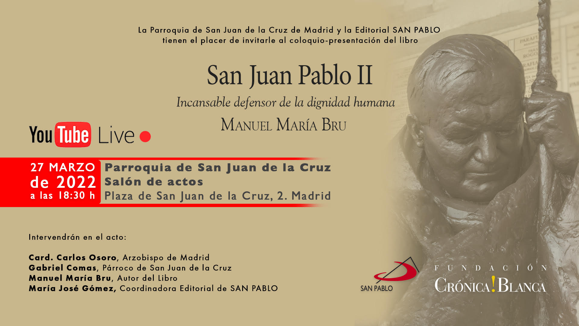 Presentación de «San Juan Pablo II» en la parroquia de San Juan de la Cruz de Madrid